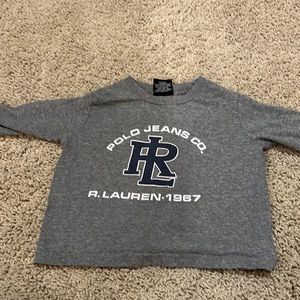 Polo long sleeve gray tshirt